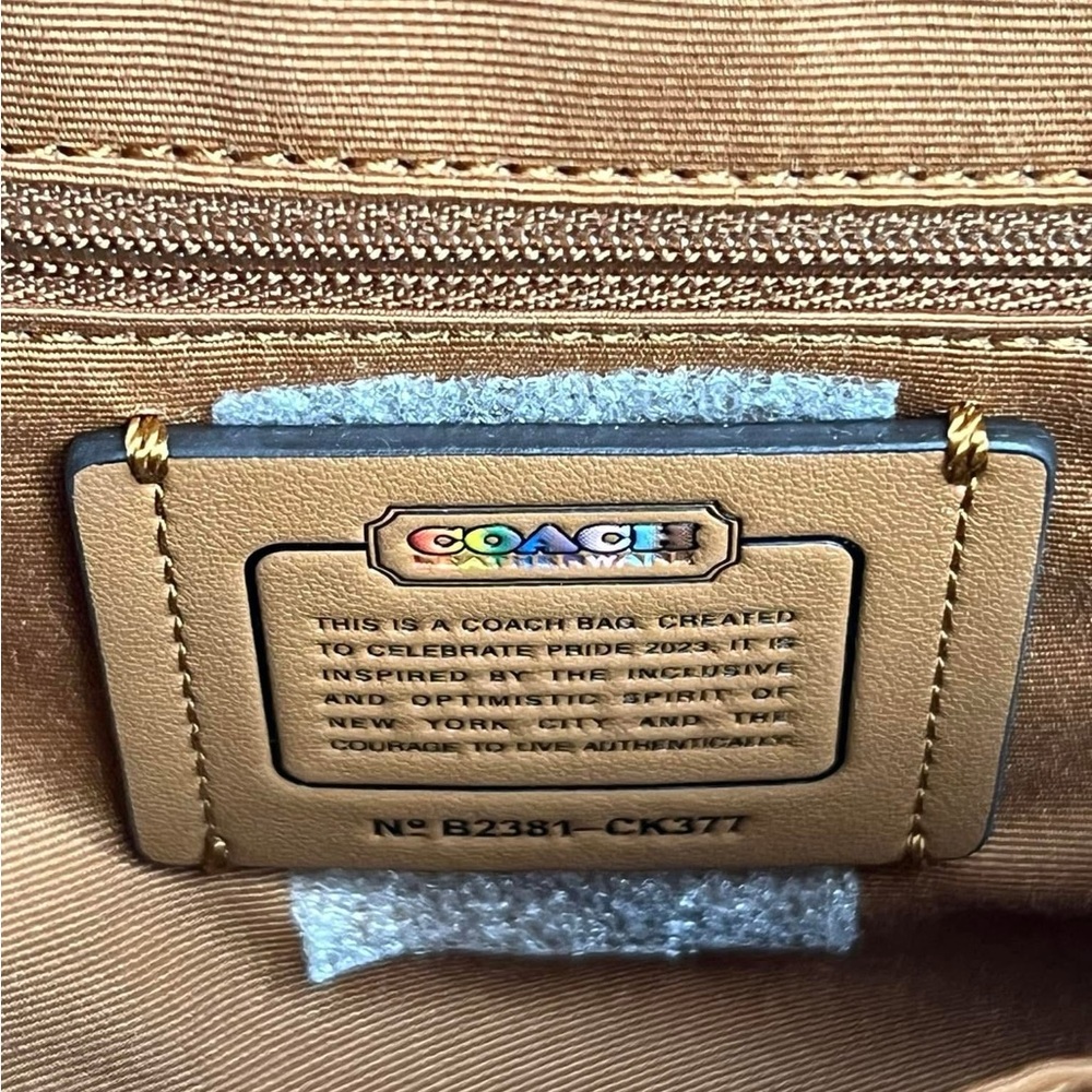 CK377- Coach Mini Court Backpack in Rainbow Signature Canvas - Picture 11 of 15